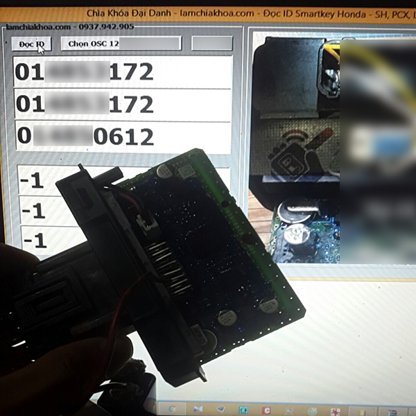 mất chìa khóa thông minh xe sh, pcx và ID
