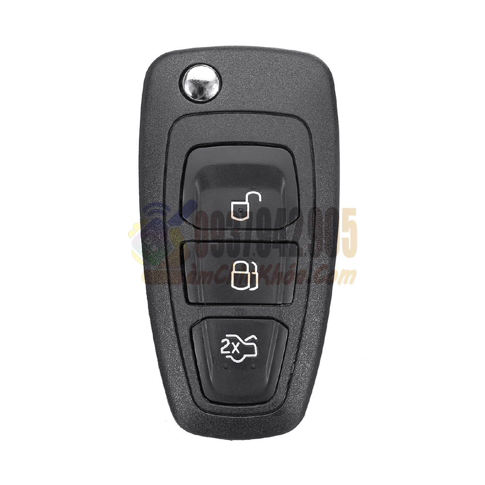 Chìa khóa Ford Focus chính hãnh chìa gập 3 nút có chip