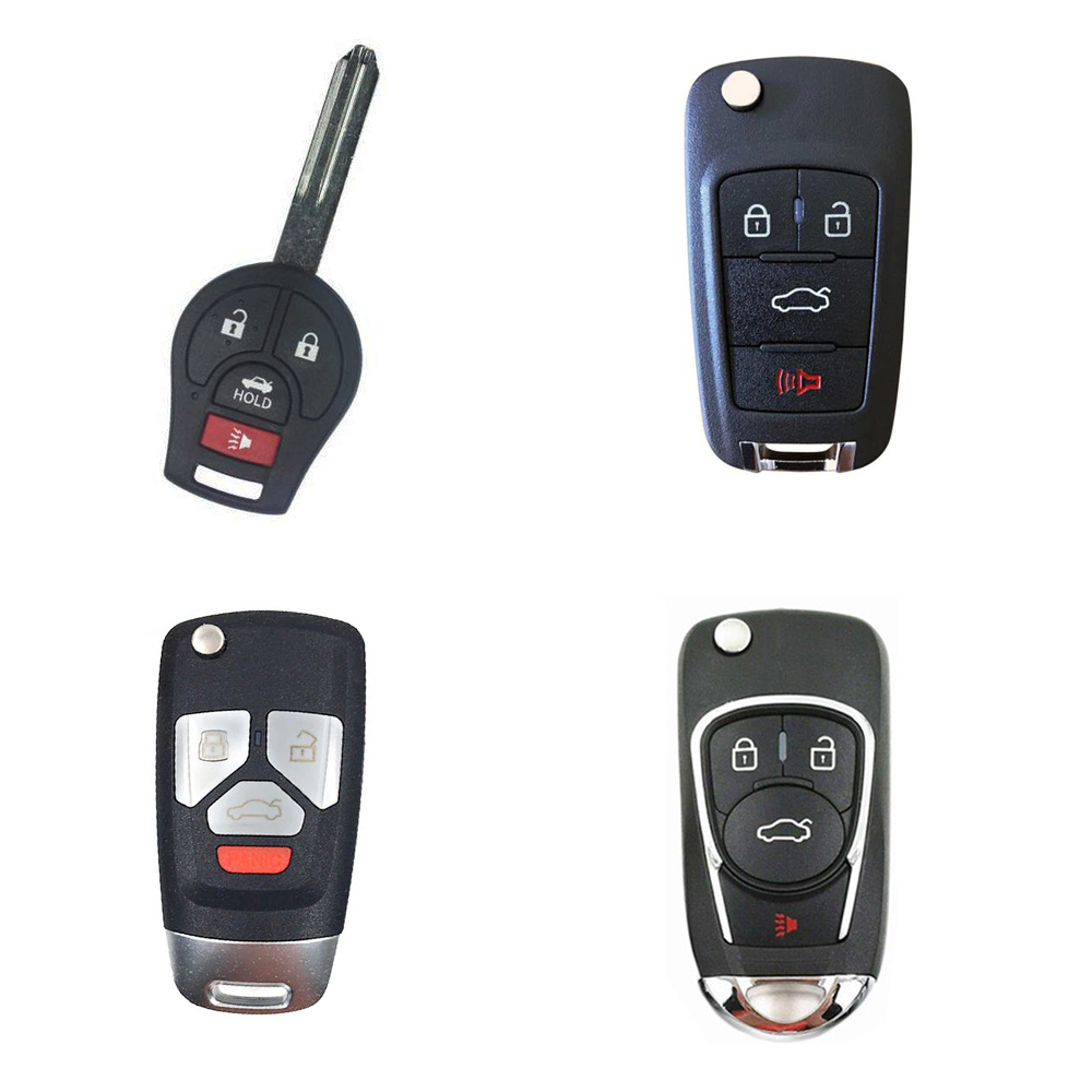 Chìa khóa remote Nissan Quest đời cũ 4 nút độ ghép chung chìa remote gập